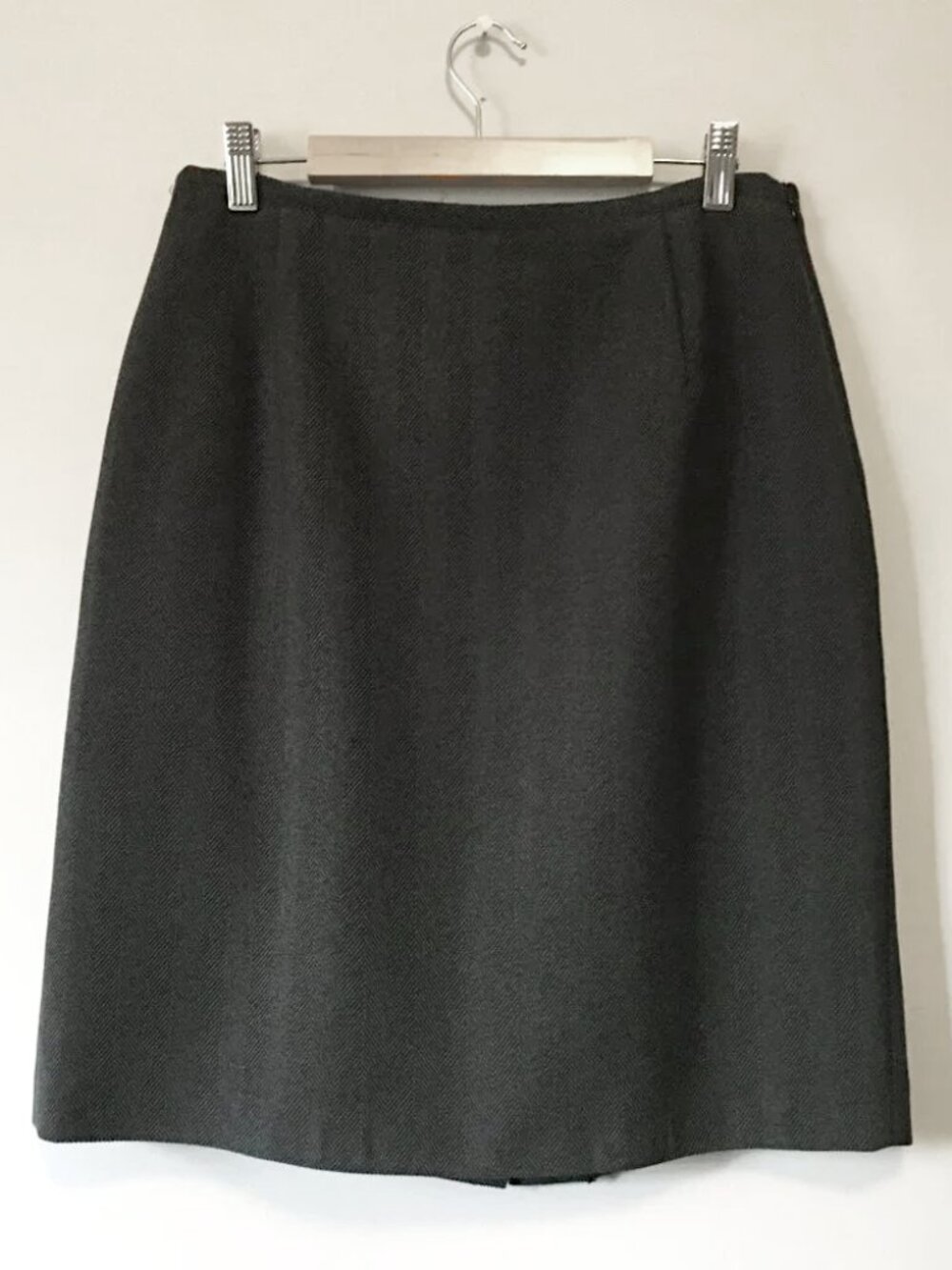 Vintage Ingenuity Herringbone Midi Skirt - Made in Canada - Wool Blend - 8